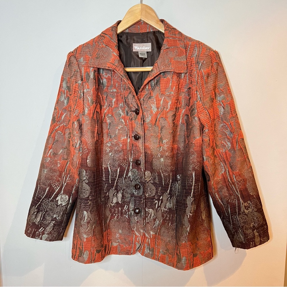 Vintage | Tanjay Abstract Print Boho Style Blazer… - image 1